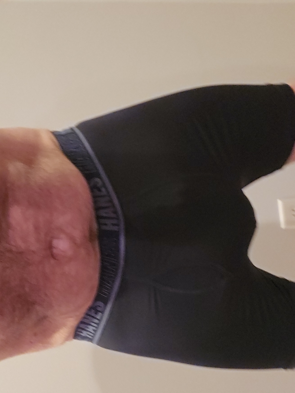 Hanes Black Boxer Briefs with Branded Waistband